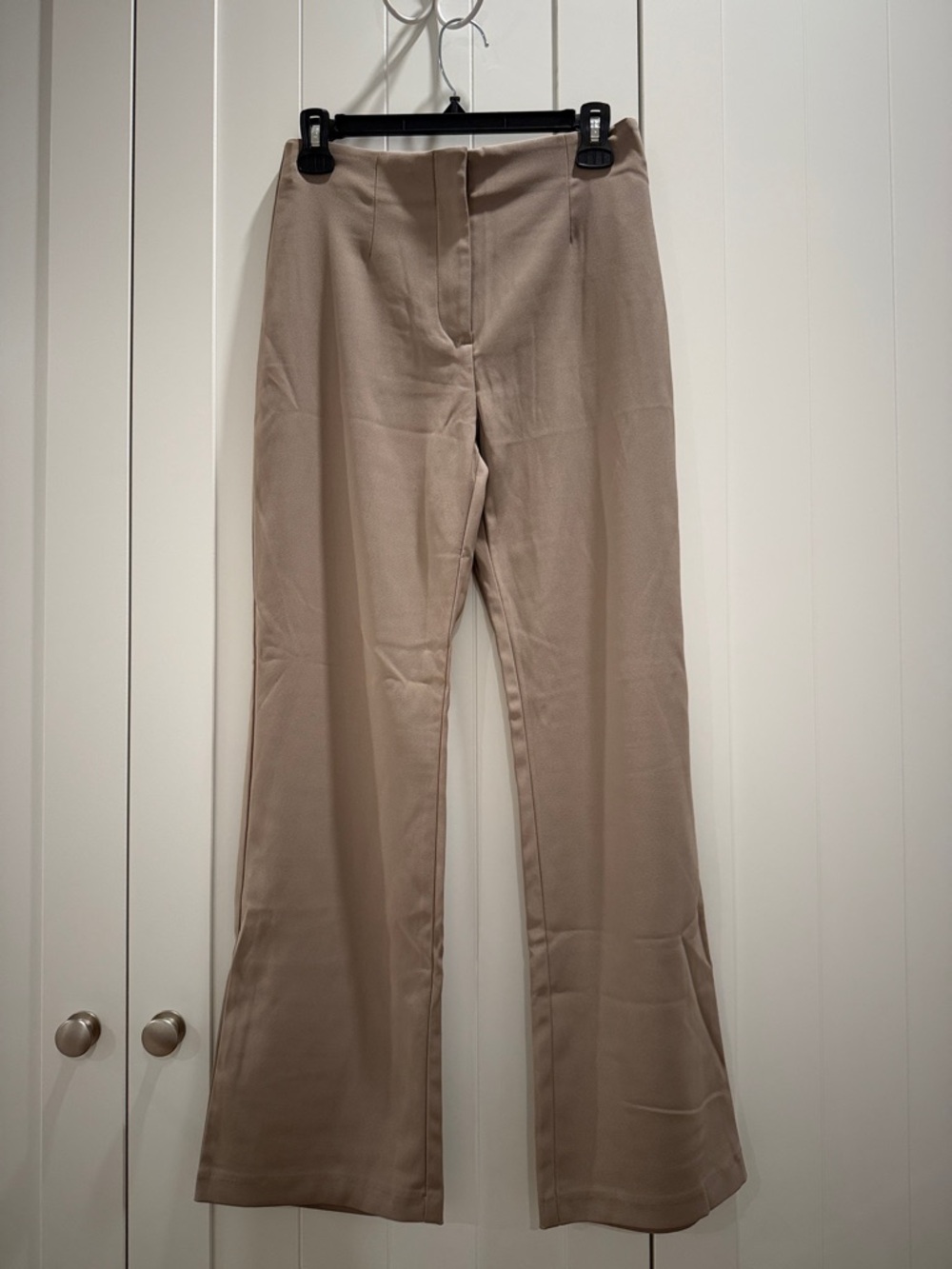 Abercrombie & Fitch Beige Wide-Leg Trousers